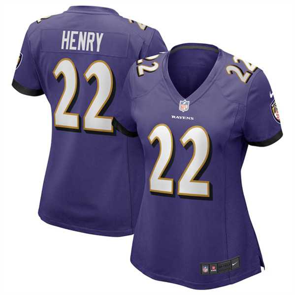 Womens Baltimore Ravens #22 Derrick Henry Purple Football Stitched Jersey Dzhi